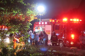 Will-Burt’s Night Scan Chief with LED lights at the scene of a motorcycle accident in Japan.   The driver lost control on a hairpin turn and was thrown 30 feet below the road.  With the aid of the Night Scan light tower, the rider was found and rescued in 30 minutes