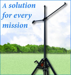 The AntennaMast model AM2 is a rugged, lightweight, man-portable, aluminum tripod mast designed for rapid payload deployment. The AM2 is extremely flexible and reliable and is capable of elevating multiple devices on a single mast.