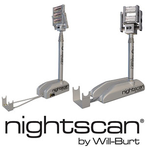 The Night Scan Profiler Light Fixture is a space-saving, scene lighting, roof-mounted unit at only 21 inches wide enabling installation on new or existing Emergency Services vehicles with limited available mounting space. The Night Scan unit is available as either AC or DC powered. DC powered Night Scan units, operating entirely from the vehicle’s standard battery system, enable installation on any existing pumper and other fleet vehicles without a generator.