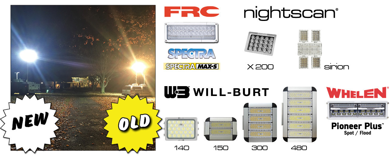Experience the benefits of LED scene lighting – longer life, low power consumption and rugged reliability with Will-Burt's Retrofit Kits.