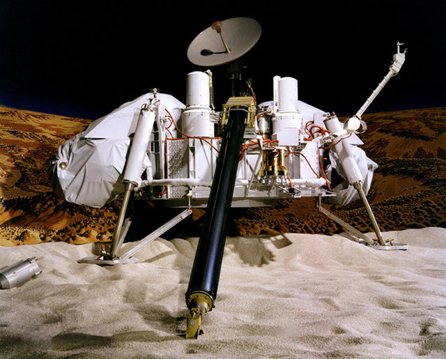 The technology used in the Mars Lander Sampler Arm was modified to fit at the base of a Will-Burt telescopic mast.