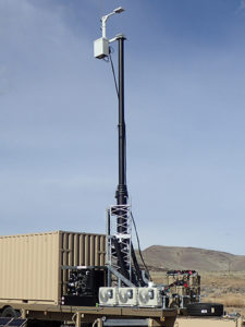The Ultra Heavy-Duty Mast offers a total payload lifting capacity of 1,200 pounds (544 kg) at 59 feet (18m). The nested height of 11.3 feet (3.4 m) eliminates the need for a tilt system, delivering cost savings, reducing complexity and allowing for more payload capacity on a COW or COLT